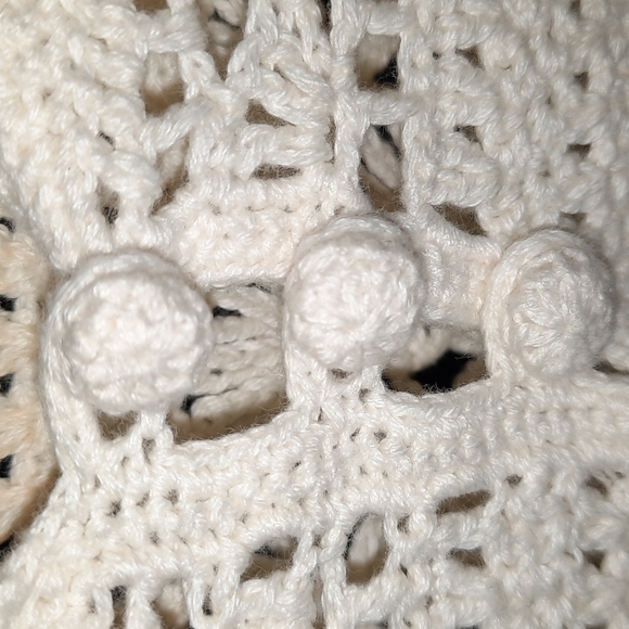 Lucky Brand Live in Love cream coloured soft 100% cotton knit pullover L - Picture 3 of 8